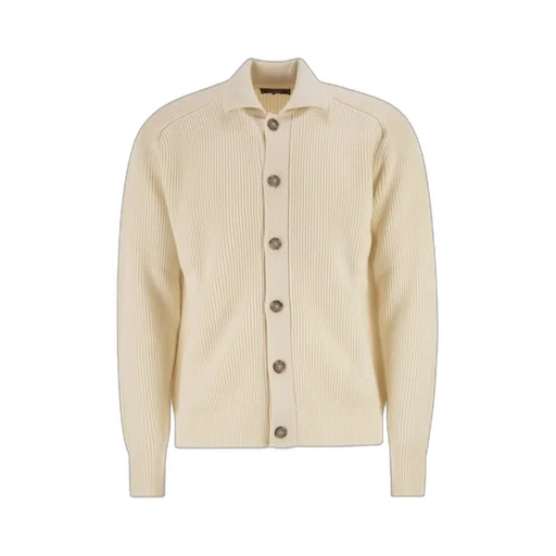 Peserico Ribbed Wool Cardigan