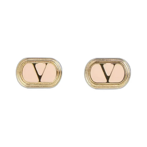 Oval-Frame Logo Earrings