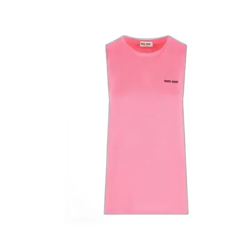 Miu Miu Crewneck Sleeveless Knitted Top