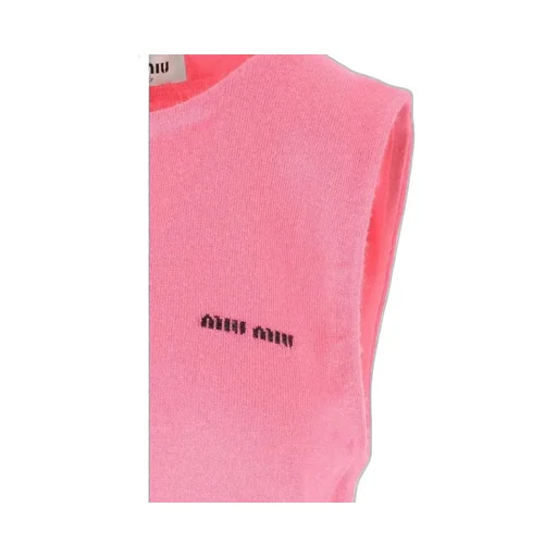 Miu Miu Crewneck Sleeveless Knitted Top