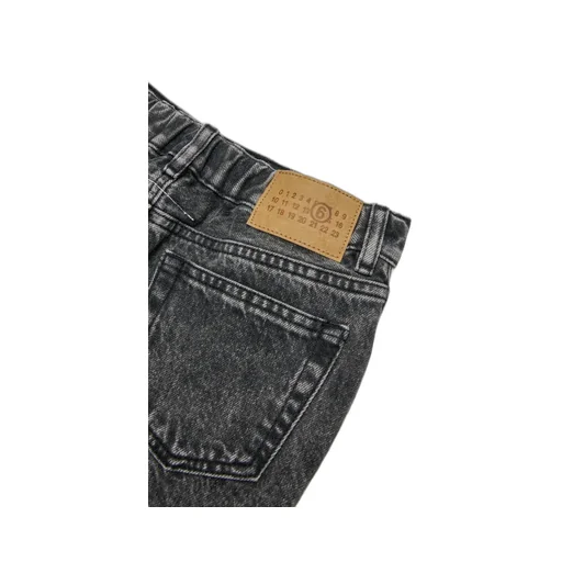 Mm6 Maison Margiela Kids Raw-Cut Hem Denim Mini Skirt