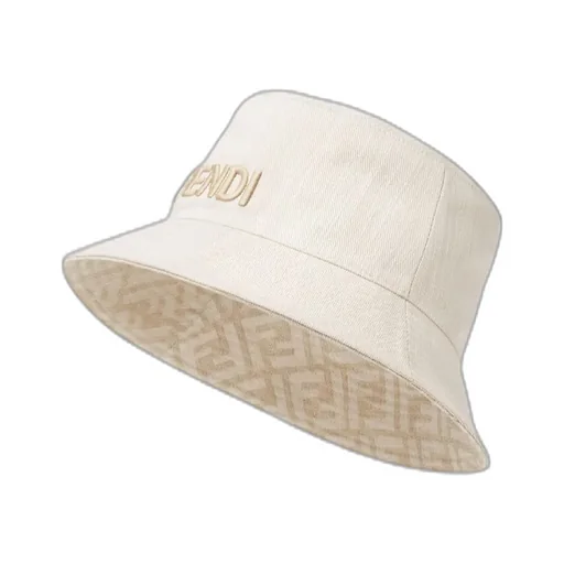 Reversible White Canvas Bucket Hat