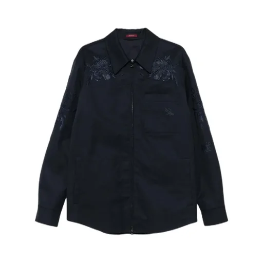 Gucci Logo Embroidered Zipped Jacket