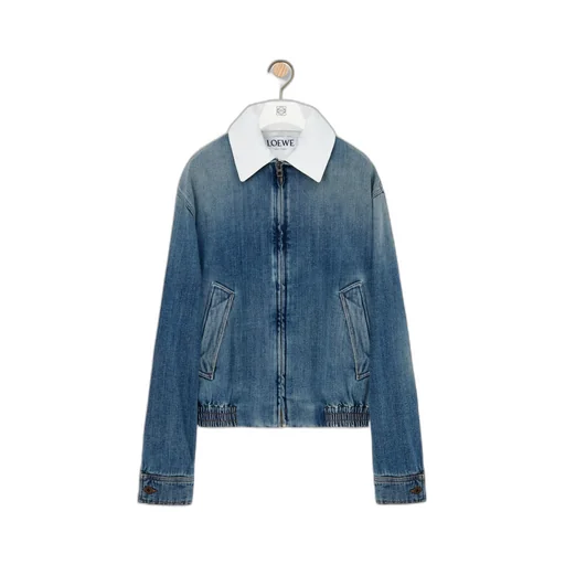 Zip-Up Jacket In Denim