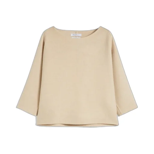 Crew-Neck Camel Blouse