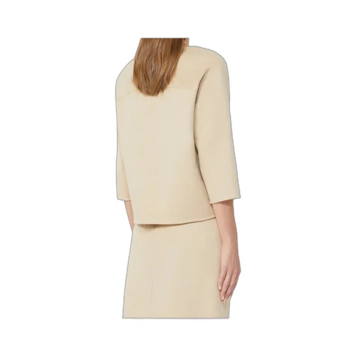 Crew-Neck Camel Blouse