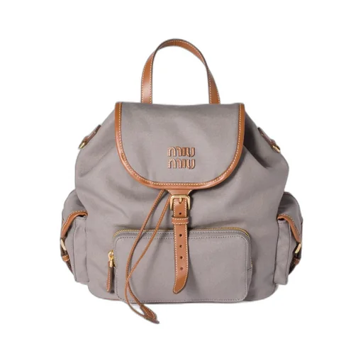 Canvas And Leather Backpack