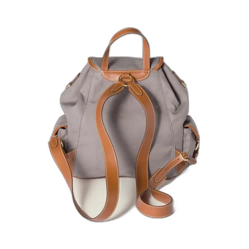Canvas And Leather Backpack