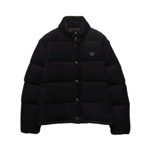 Prada Triangle-Logo Button-Up Jacket
