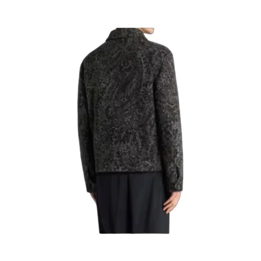 Wool-Blend Jacquard Bomber Jacket