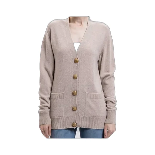 Button-Detailed Patch-Pocket Cardigan