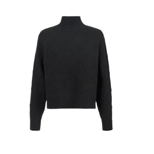 Elisabetta Franchi Logo-Patch High-Neck Jumper