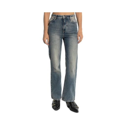 Faded Straight-Leg Jeans