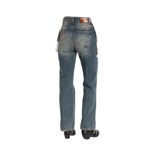 Faded Straight-Leg Jeans
