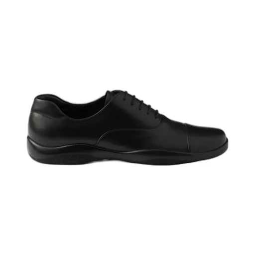 Prada Round-Toe Lace-Up Sneakers