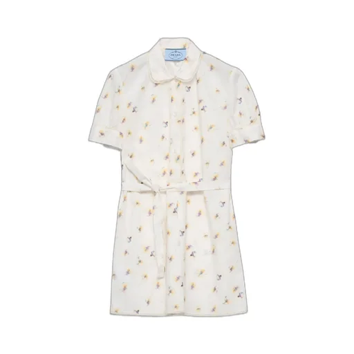 Floral Print Poplin Mini-Dress