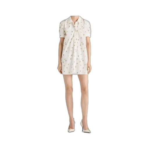 Floral Print Poplin Mini-Dress