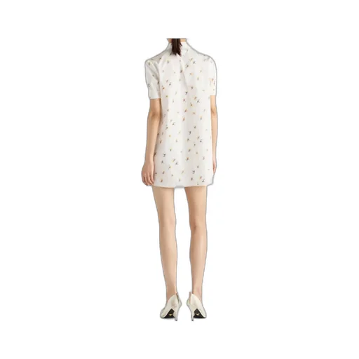Floral Print Poplin Mini-Dress