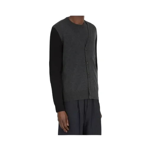 Maison Margiela V-Neck Elbow-Patch Cardigan