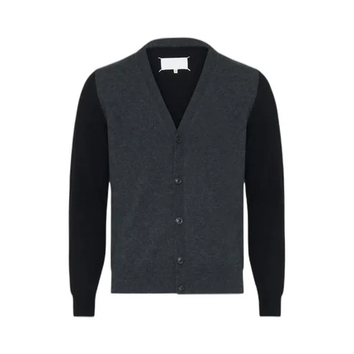 Maison Margiela V-Neck Elbow-Patch Cardigan