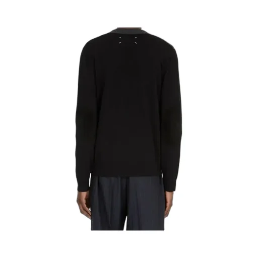 Maison Margiela V-Neck Elbow-Patch Cardigan