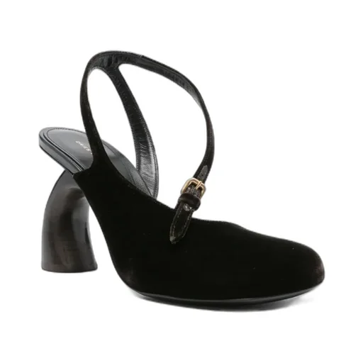 Square-Toed High-Heeled Sandals