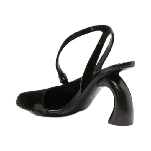 Square-Toed High-Heeled Sandals