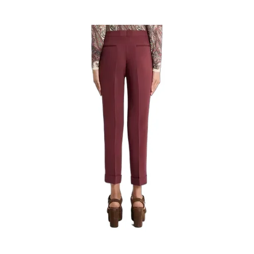Etro Mid-Rise Tailored Cady Cigarette Trousers