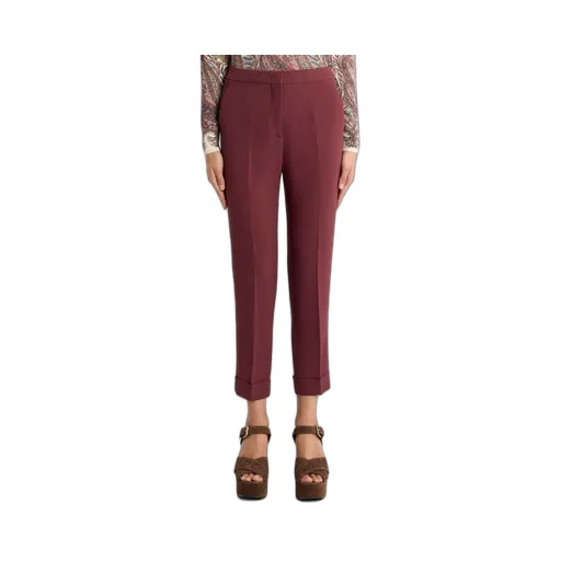 Etro Mid-Rise Tailored Cady Cigarette Trousers