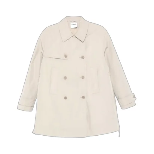Double-Breasted Zip-Detail Coat