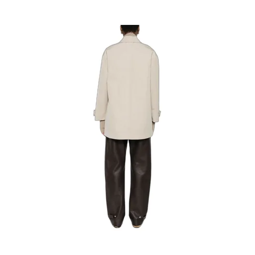 Double-Breasted Zip-Detail Coat