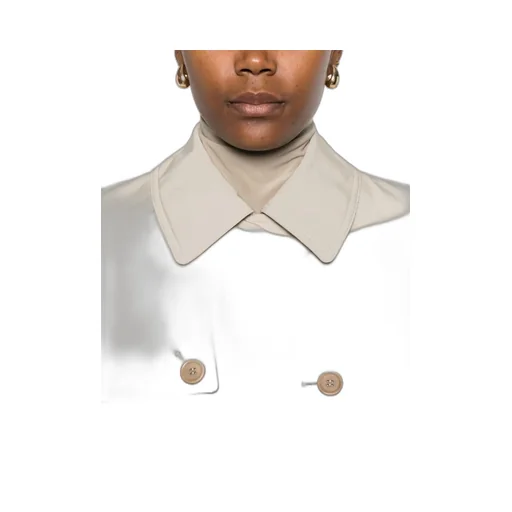 Double-Breasted Zip-Detail Coat