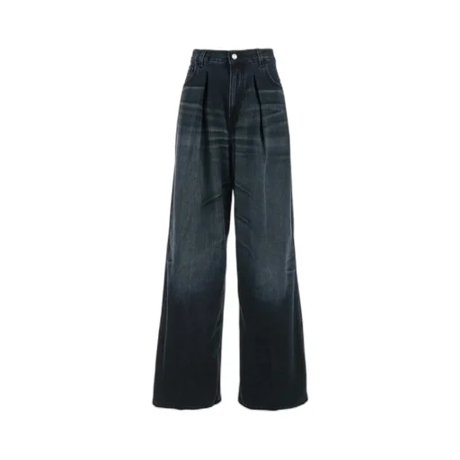 Pleated Detail Denim Trousers