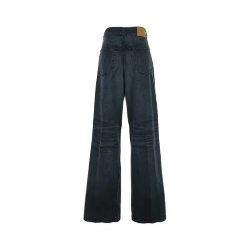 Pleated Detail Denim Trousers