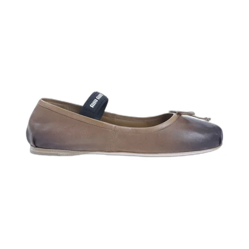 Bow-Detail Elastic-Strap Ballet Flats