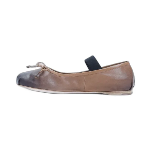 Bow-Detail Elastic-Strap Ballet Flats