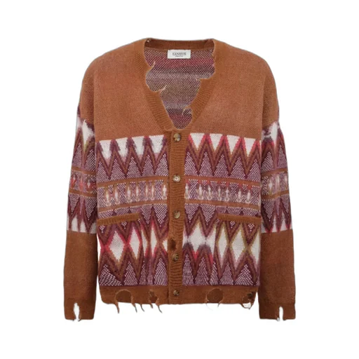 Frayed Pattern Cardigan