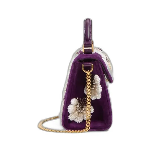 Valentino Garavani Mini Vsling Embroidered Handbag With Jewel Logo