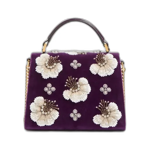 Valentino Garavani Mini Vsling Embroidered Handbag With Jewel Logo