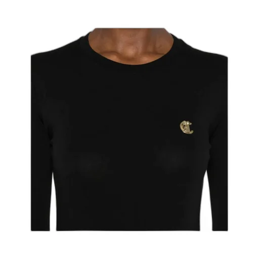 Logo-Plaque Long-Sleeve Mini Dress