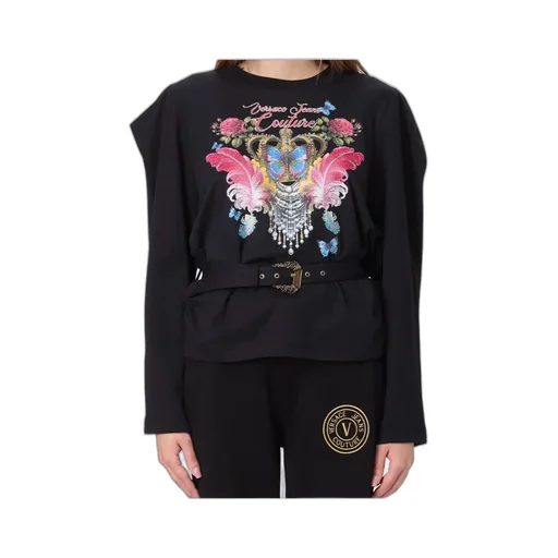 Crown-Embellished Long-Sleeve Top