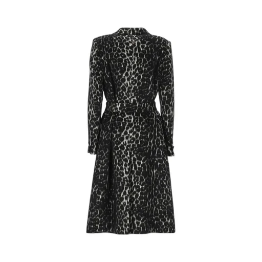 Long-Sleeved Leopard Print Coat