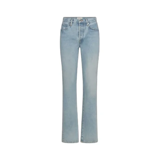 High-Waisted Straight-Leg Jeans
