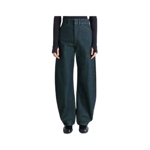 High-Waisted Curved Jeans