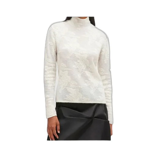 Ganni Flower Jacquard High Neck Jumper