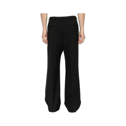 Pleated-Front Straight-Leg Trousers