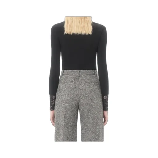 Valentino Lace-Panelled High Neck Top