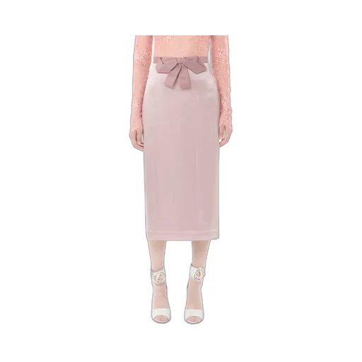 Bow-Detail Midi Skirt