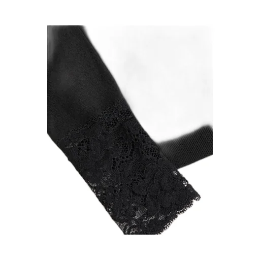 Valentino Lace-Panelled High Neck Top