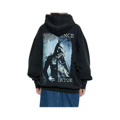 Graphic-Print Zip-Up Hoodie